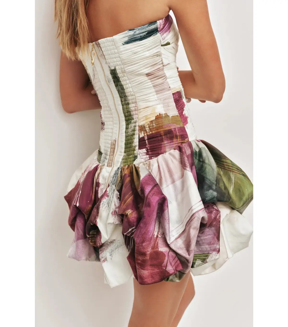 Aje Violette Bubble Hem Mini Dress Impressionist Size AU 8 photo 5