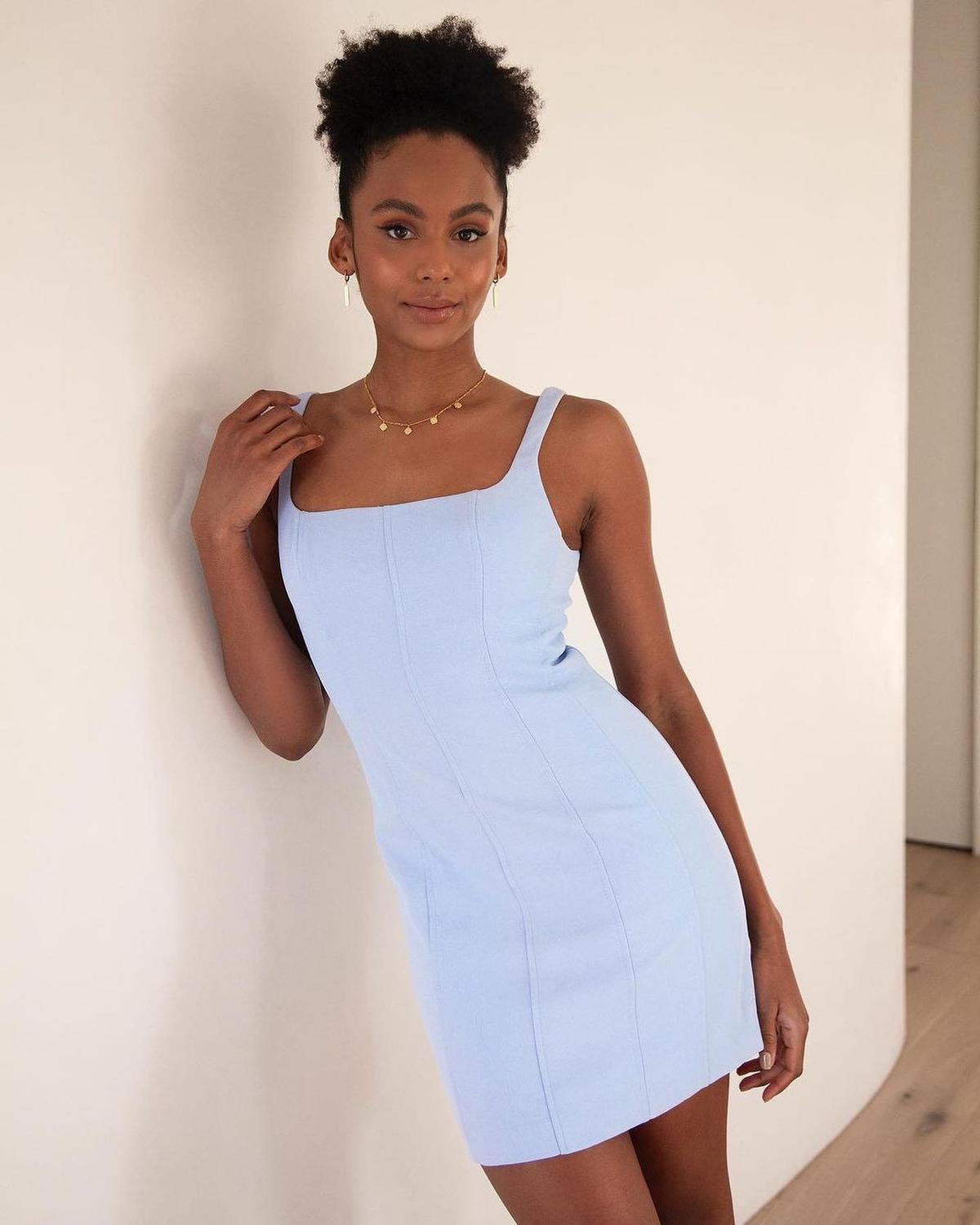Kookai Oyster Bustier Dress Blue Size 34 / AU 6 photo 3