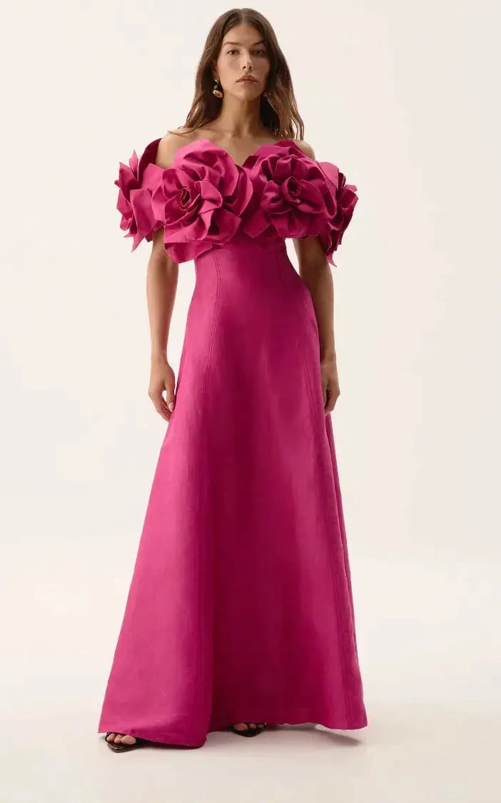 Aje Etta Gown Magenta Size 12 photo 2