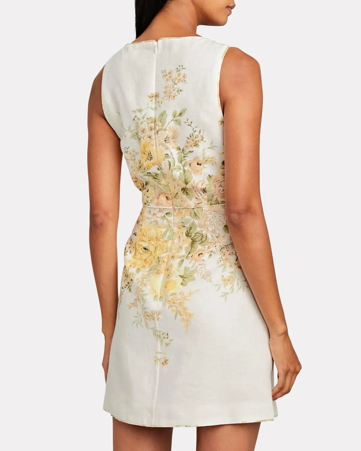 Zimmermann Amelie Cut Out Short Dress Floral Size 0P / Au 6P photo 3