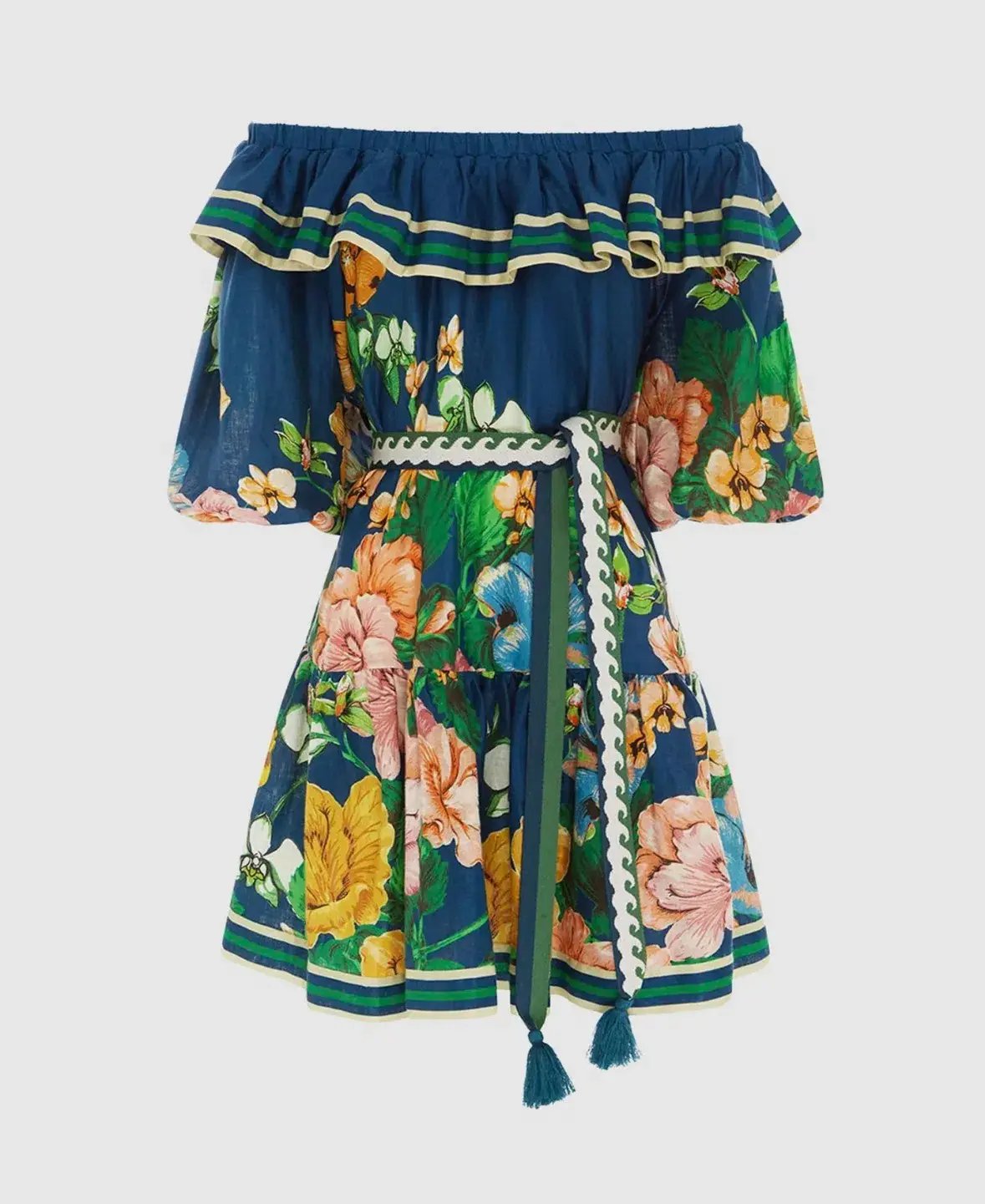 Alemais Lyla Frill Neck Mini Dress Floral Size 16 photo 5