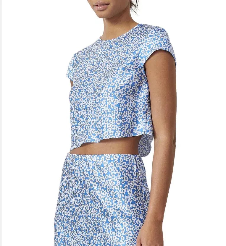 Bec & Bridge Alizee Silk Top Blue Floral Size 8 photo 4