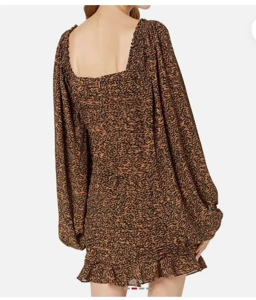 Ted Baker London Wyatte Ruched Bodycon Mini Dress Animal Print Size AU 10 photo 3