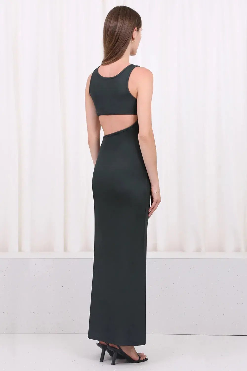 Christopher Esber Disconnect S Buckle Split Dress Green Size 8 photo 2