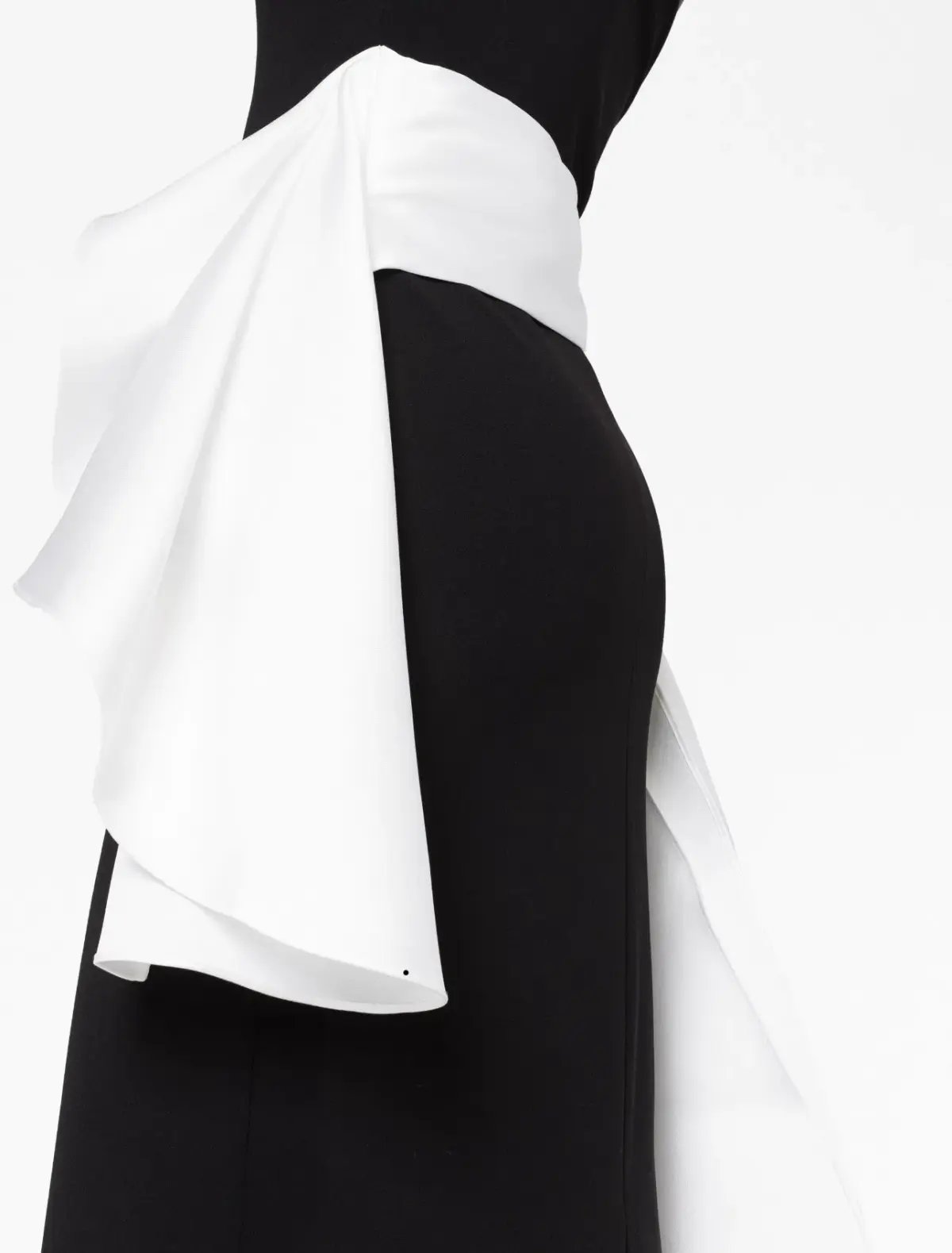 Solace London The Calla One Shoulder Dress Black/Cream Size 12 photo 2