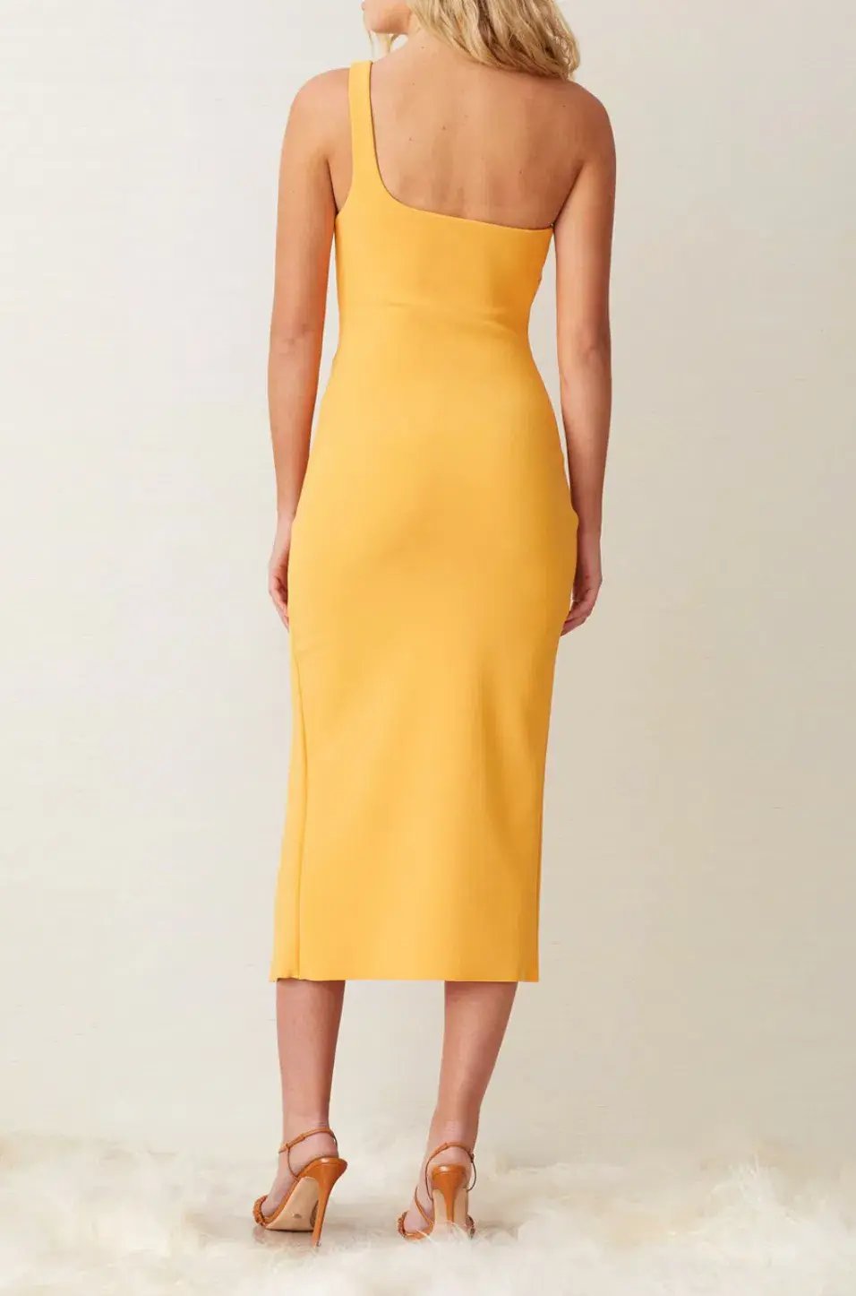 Bec & Bridge Ariel Midi Dress in Mango Orange Size 12 photo 3