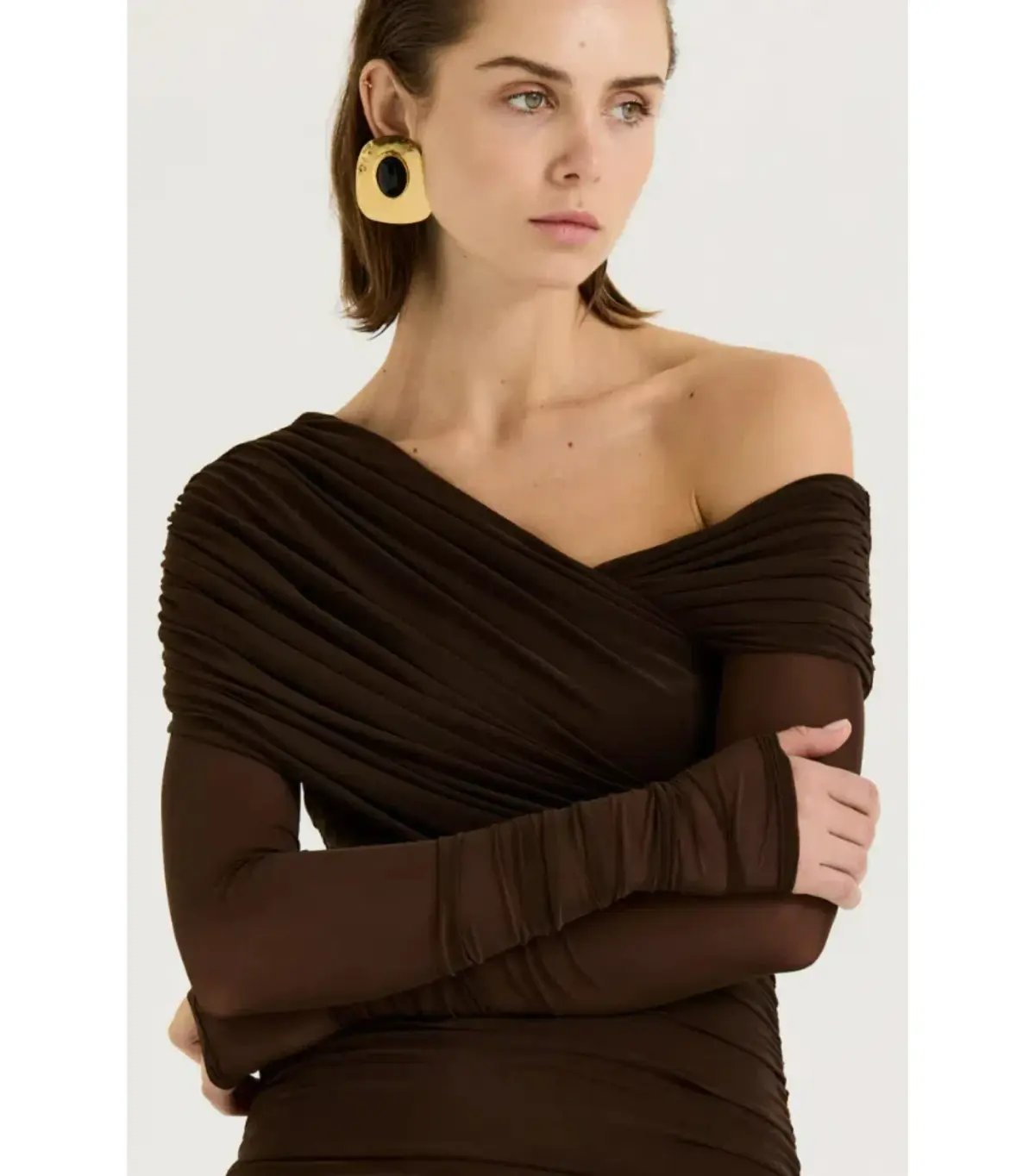 Henne Paris Mini Dress Brown Size AU 10 photo 7