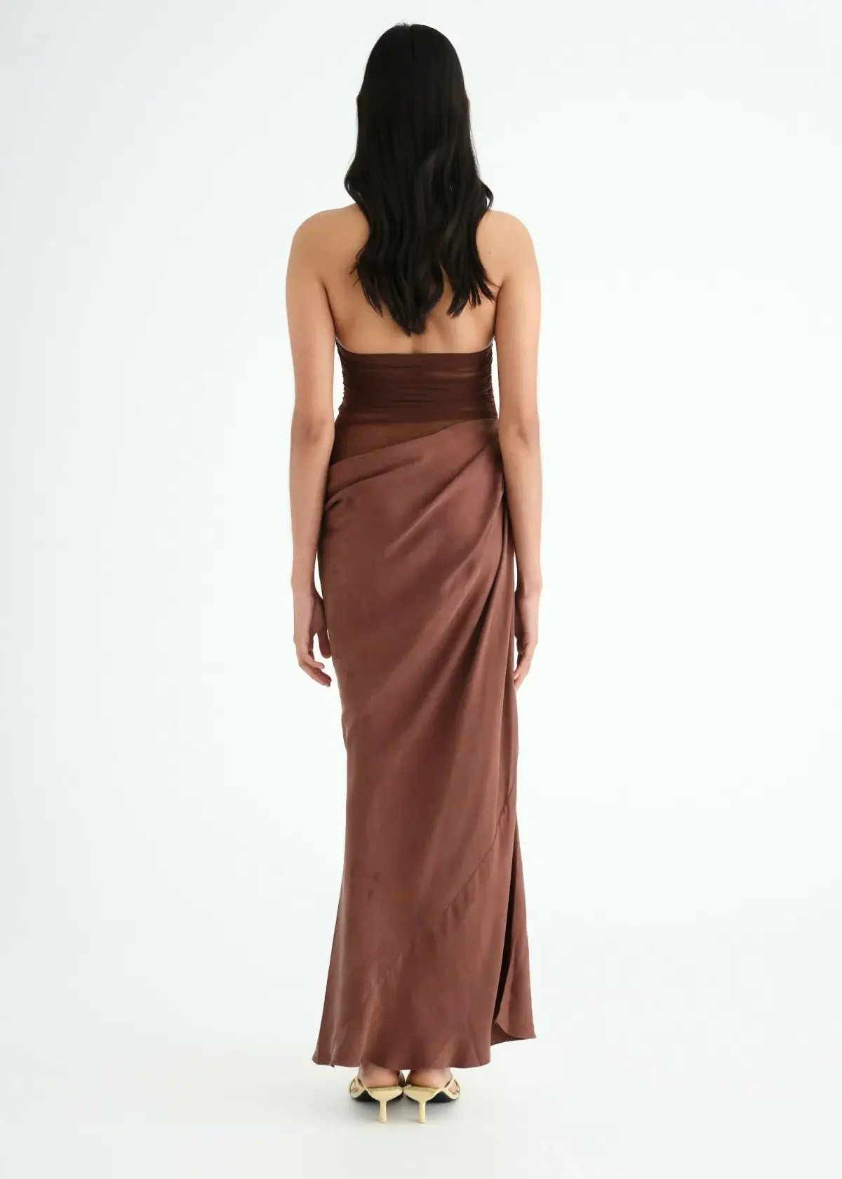 Benni Gina Maxi Dress in Chocolate Size AU 8 photo 3