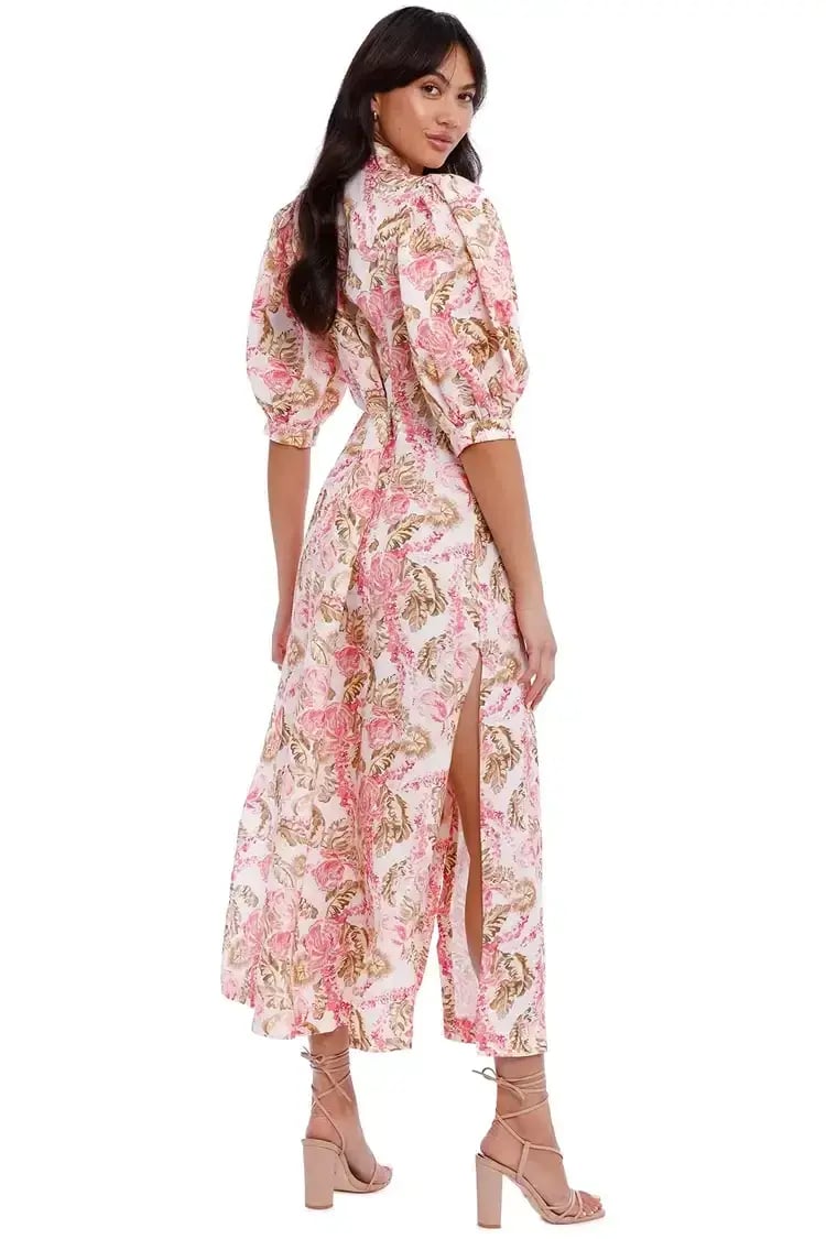Significant Other Deanna Dress Sangria Floral Multi Print Size 8 photo 5