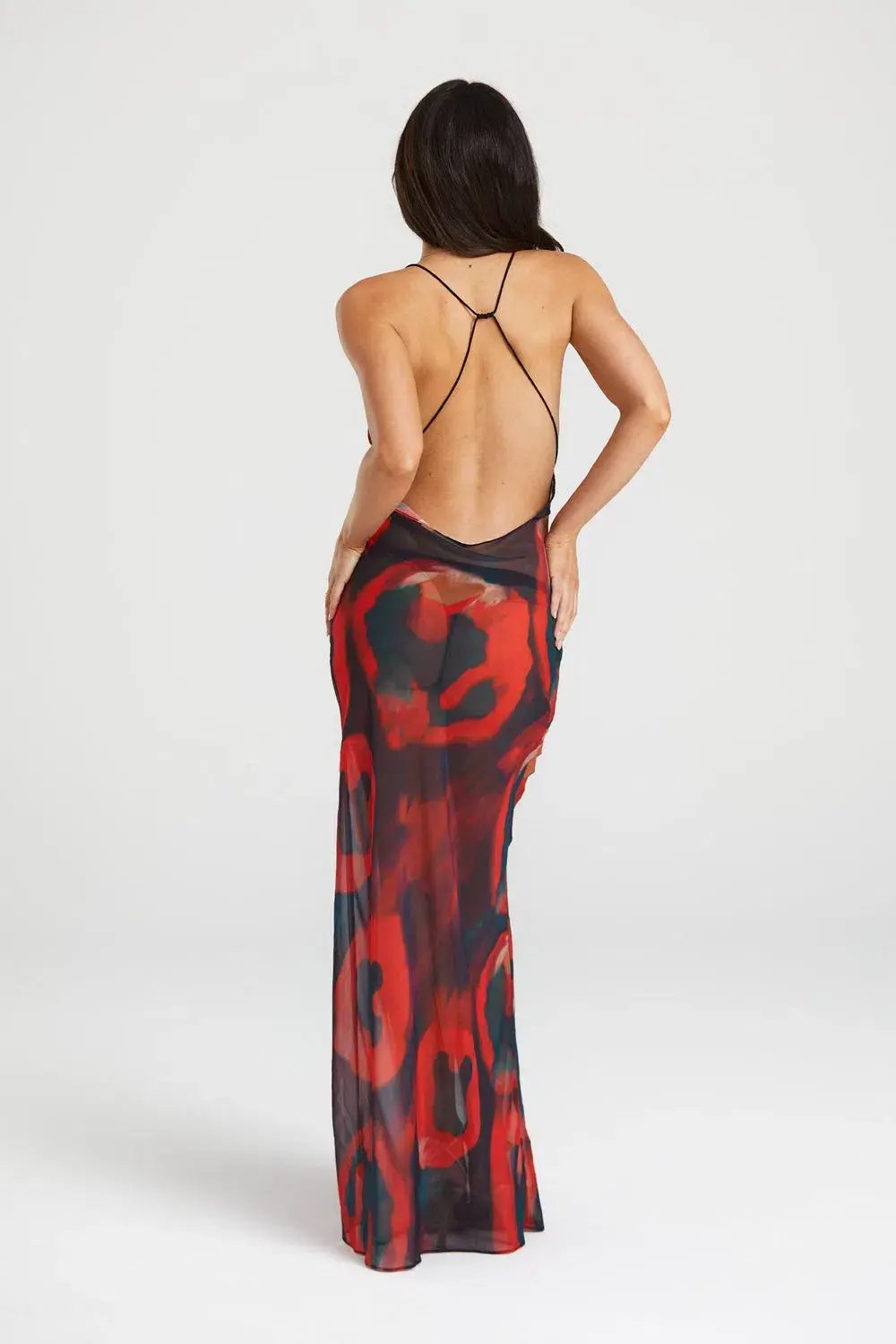 Sasha Therese Serene Dress Maxi Red Size AU 6 photo 2