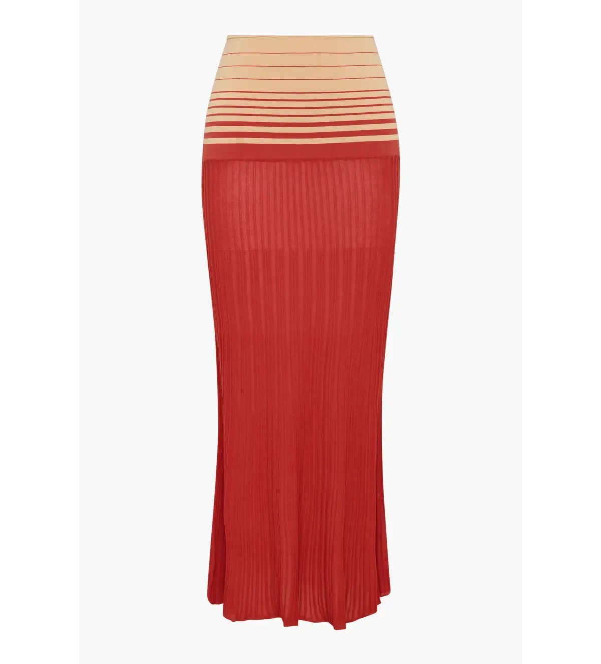 Faithfull the Brand Casia Top Citara Skirt Set in Accordion Stripe Amber Fawn Size 8 photo 5