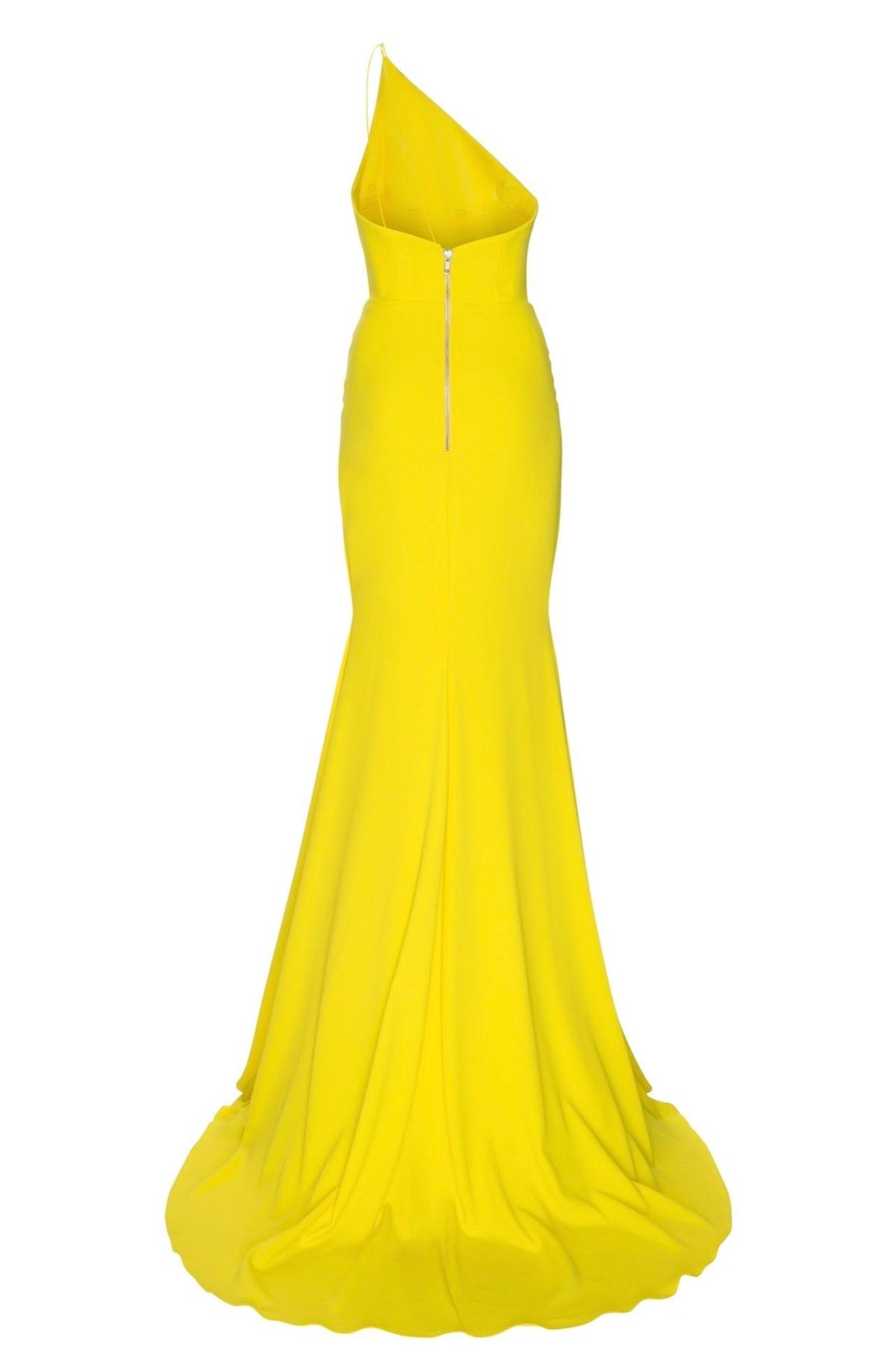 Alex Perry Serena Gown Yellow Size 8 photo 5