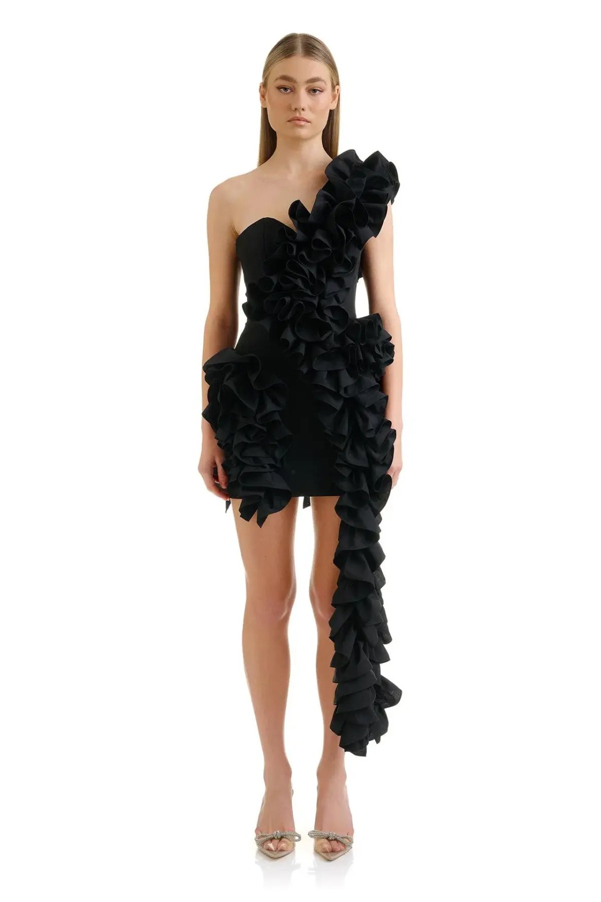 Eliya The Label Yazmine Dress Black Size L/Au 12 photo 2