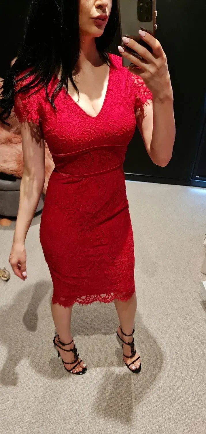 Alannah Hill Late Night Dress Red Size 6 photo 5