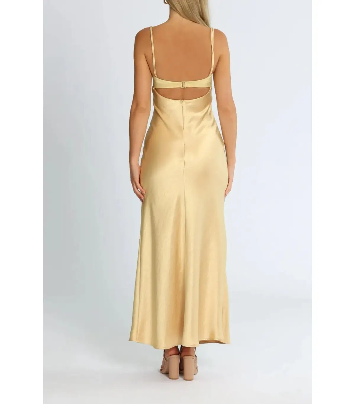 Bec & Bridge Carrie Maxi Dress Yellow Champagne Size AU 6 photo 2