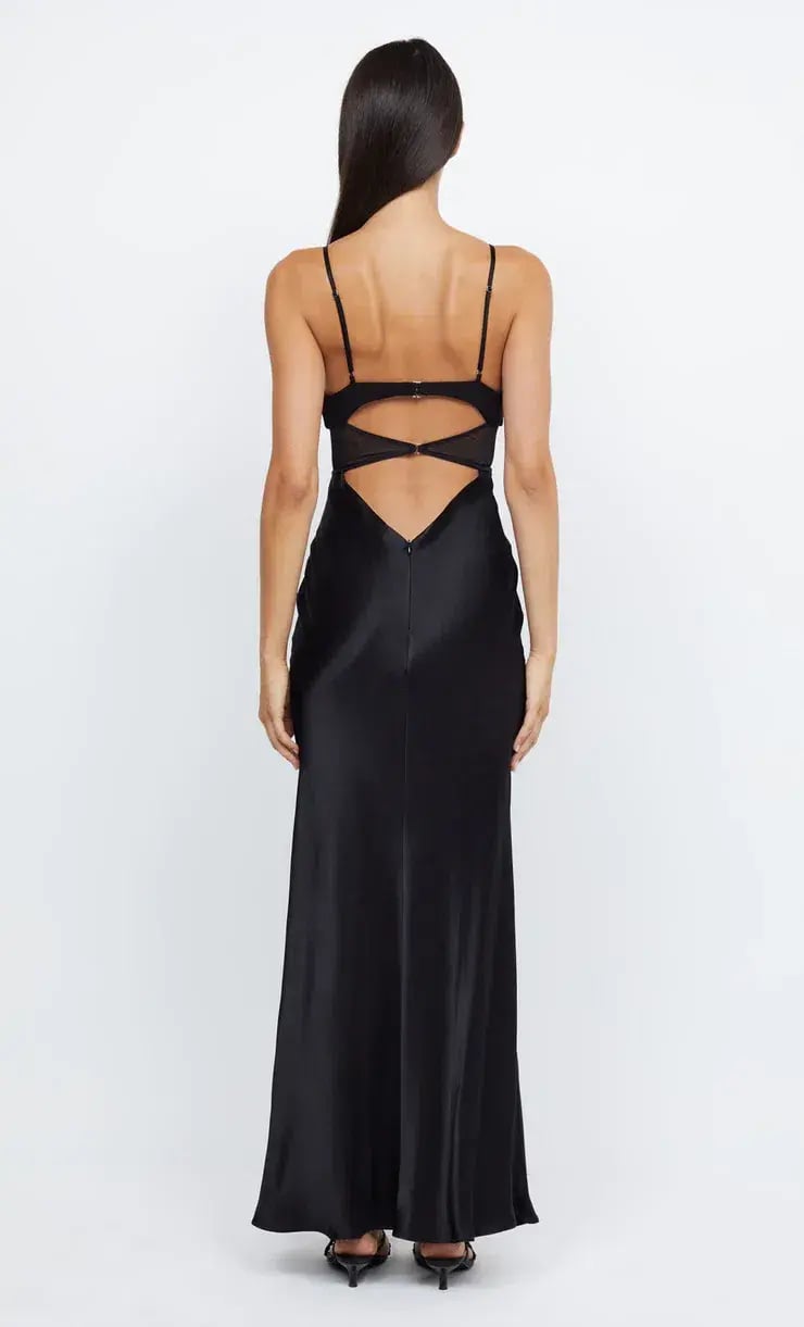 Bec & Bridge Ashton Cut Out Maxi Dress Black Size 10 photo 3