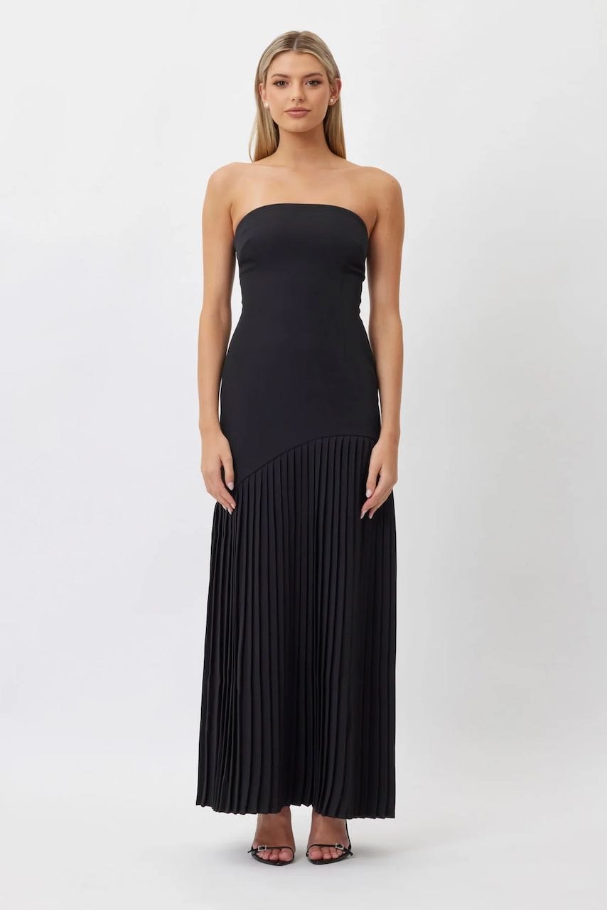 Bianca and Bridgett Mara Pleated Dress - Black photo 4