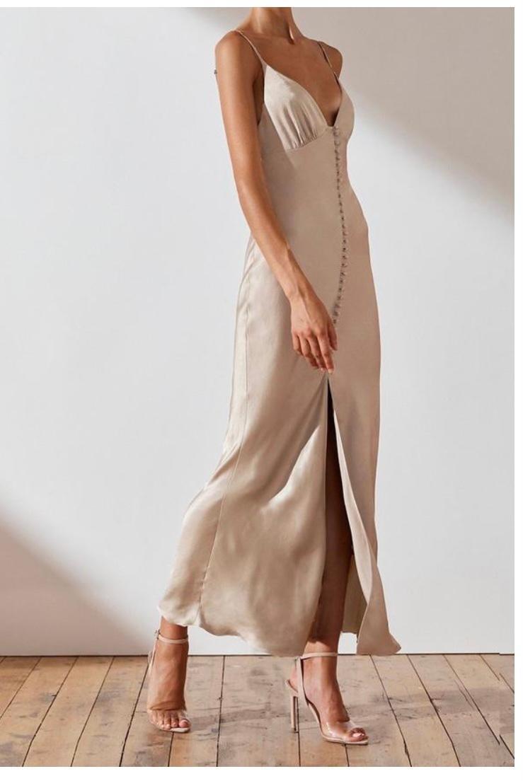 Shona Joy La Lune Bias Slip Dress Size 10 photo 4