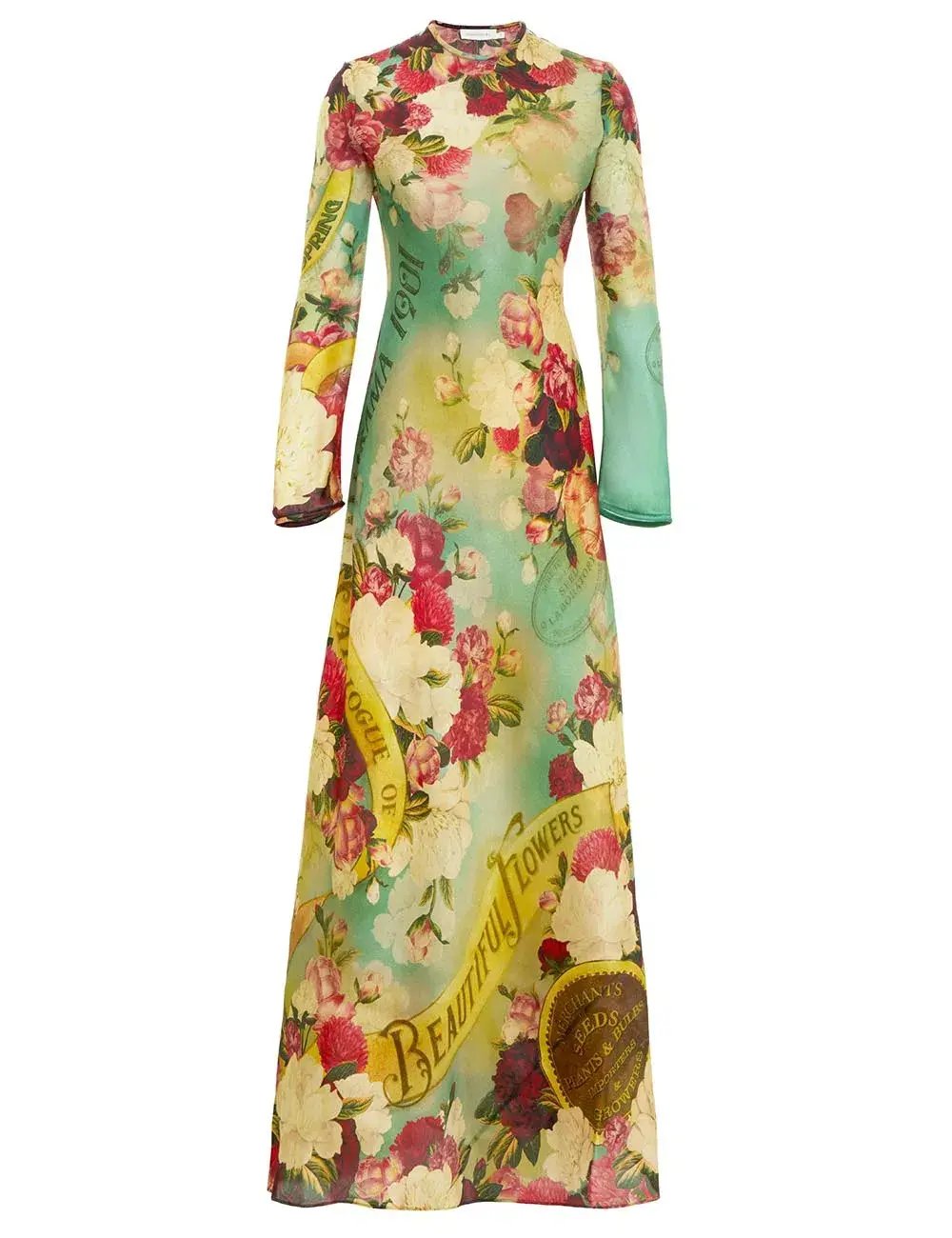 Zimmermann The Wonderland Bias Slip Dress in Peony Garden Floral Size 2/Au 12 photo 2