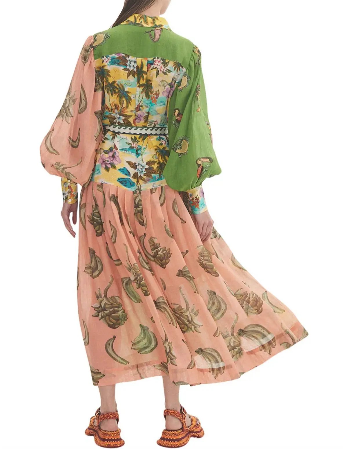 Alemais Holiday Patchwork Shirtdress Multi Size AU 16 photo 3