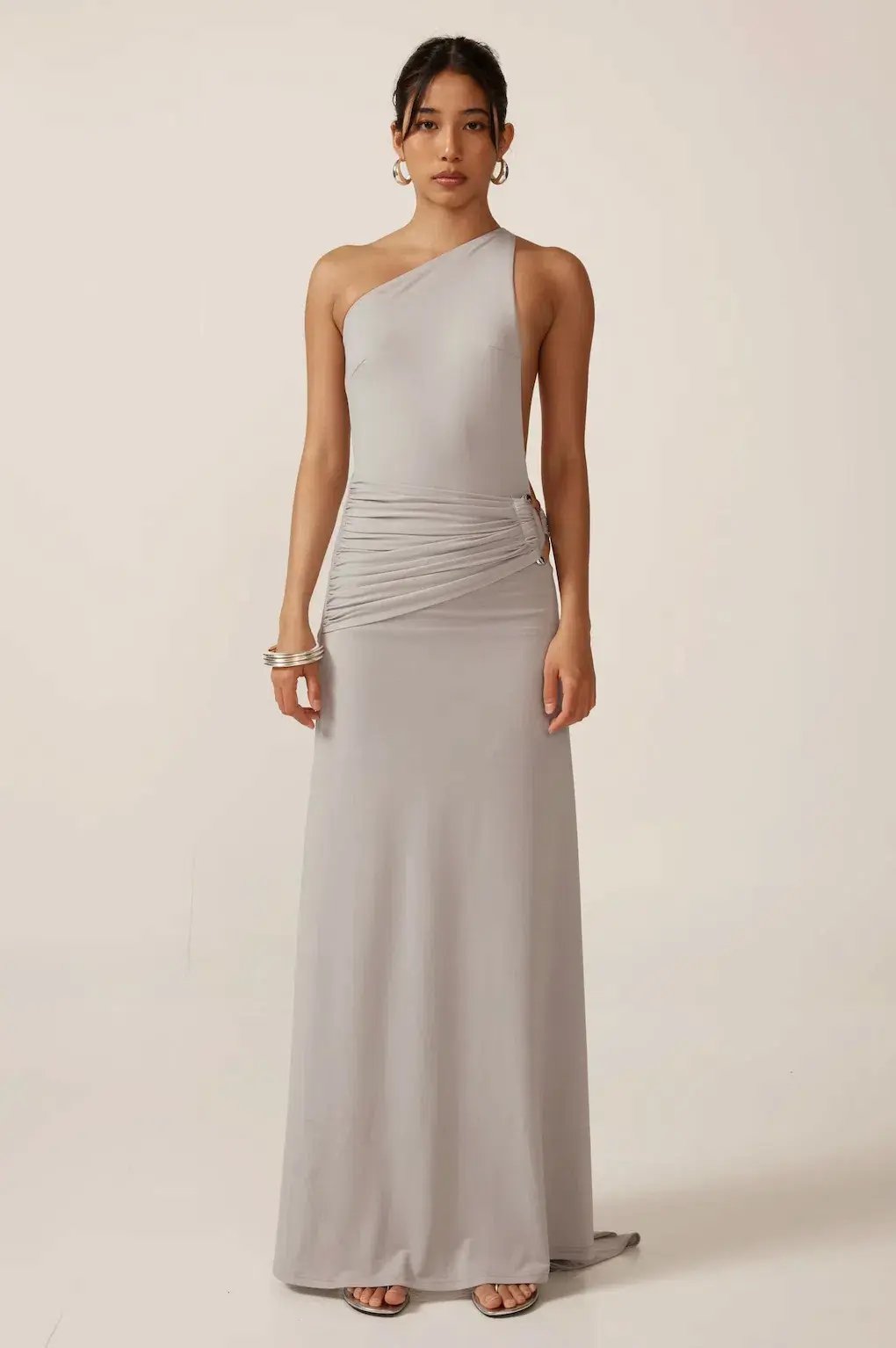 Ance Gria Gaia Gown Silver Blue Size AU 8 photo 2