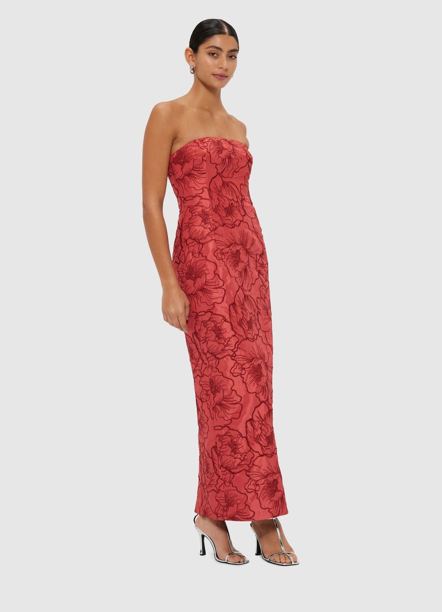 Leo Lin Rayna Bustier Maxi Dress - Mulberry photo 3