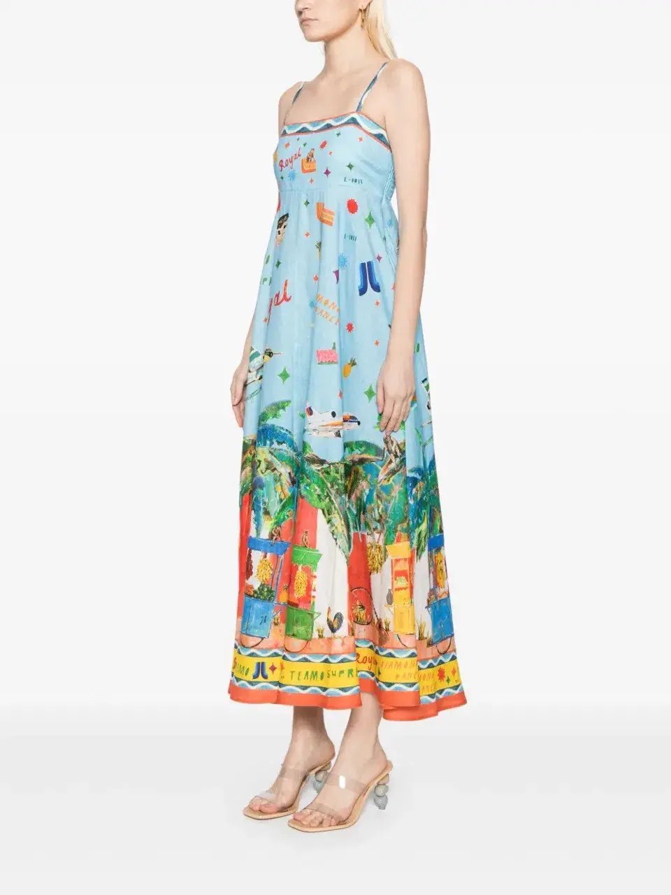 ALEMAIS All Aboard Midi Sundress Size 10 Au photo 2