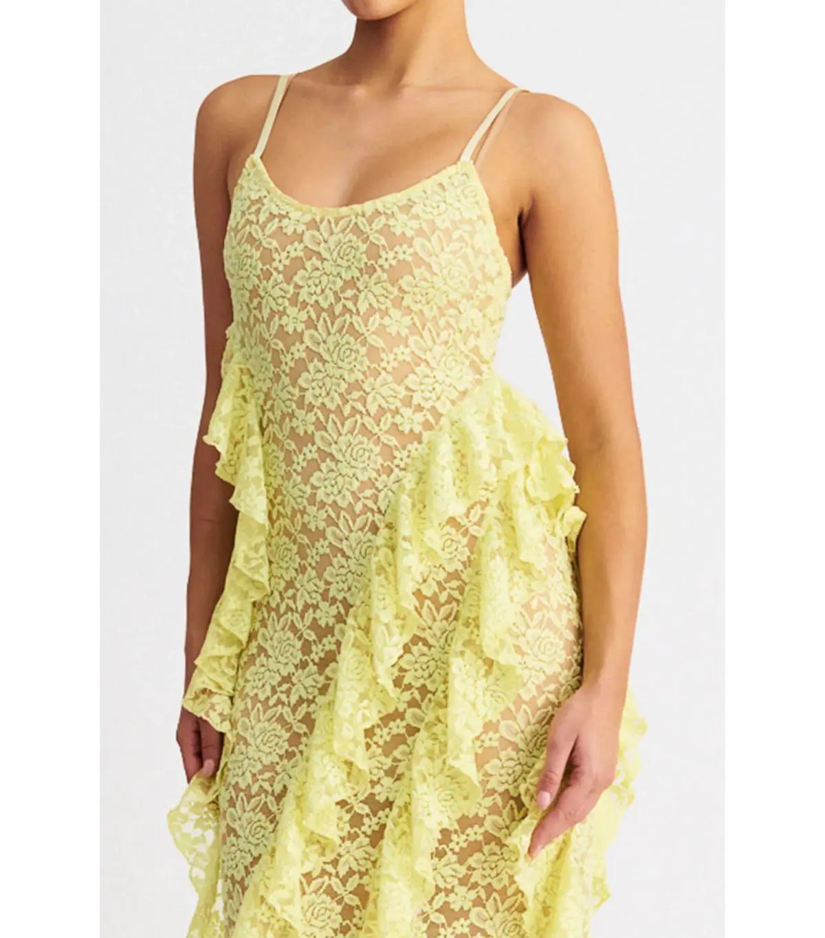Suboo Gemma Strappy Maxi Dress Soft Lemon Size AU 8 photo 2