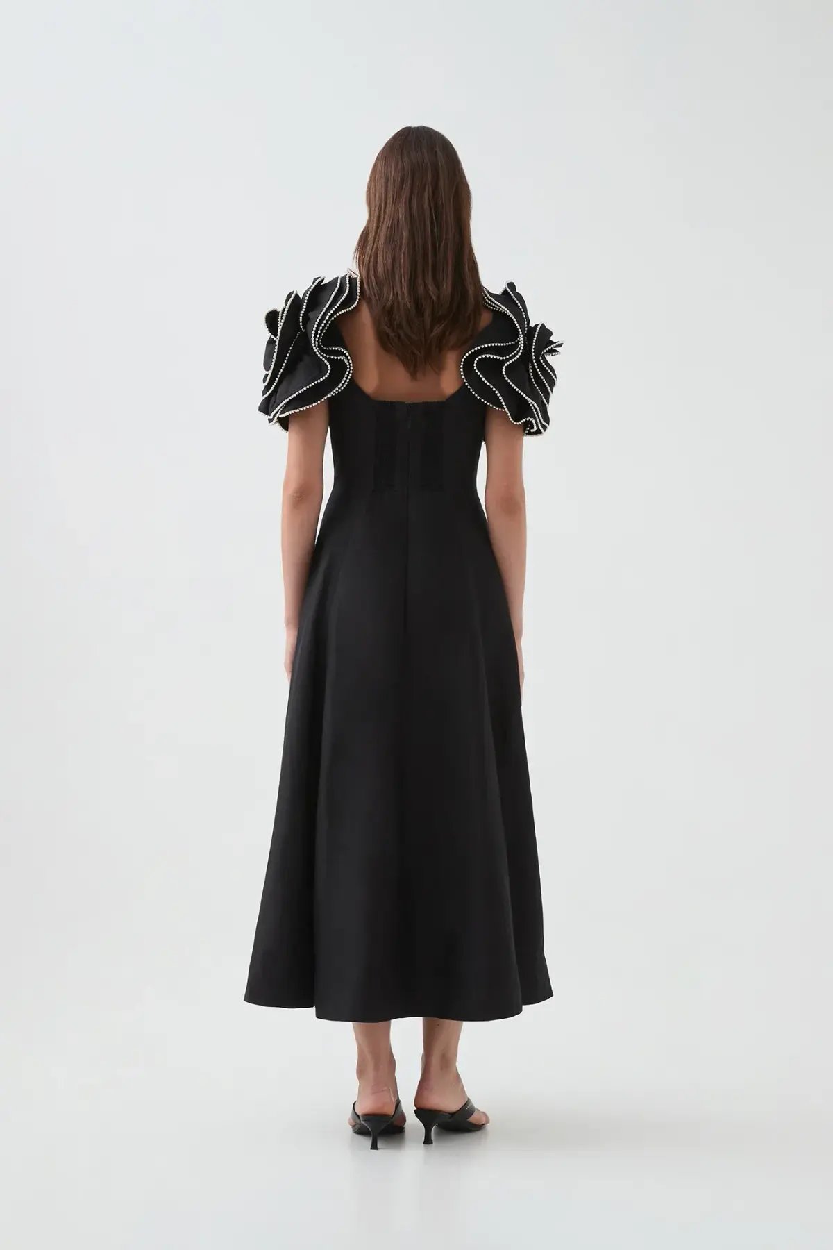 Aje Twyla Midi Dress in Black Size AU 12 photo 5