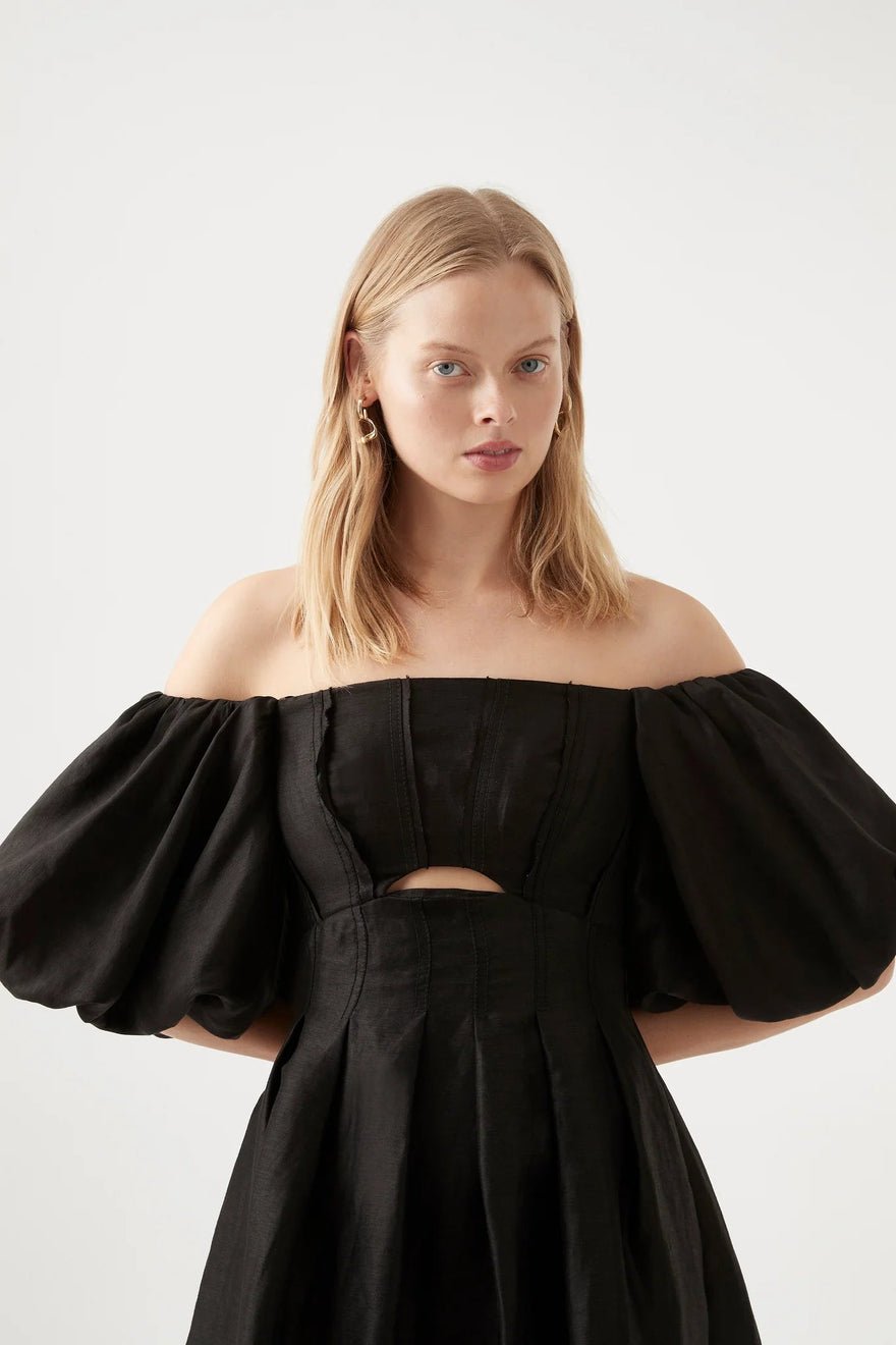 Aje Eugenie Off Shoulder Midi Black photo 2