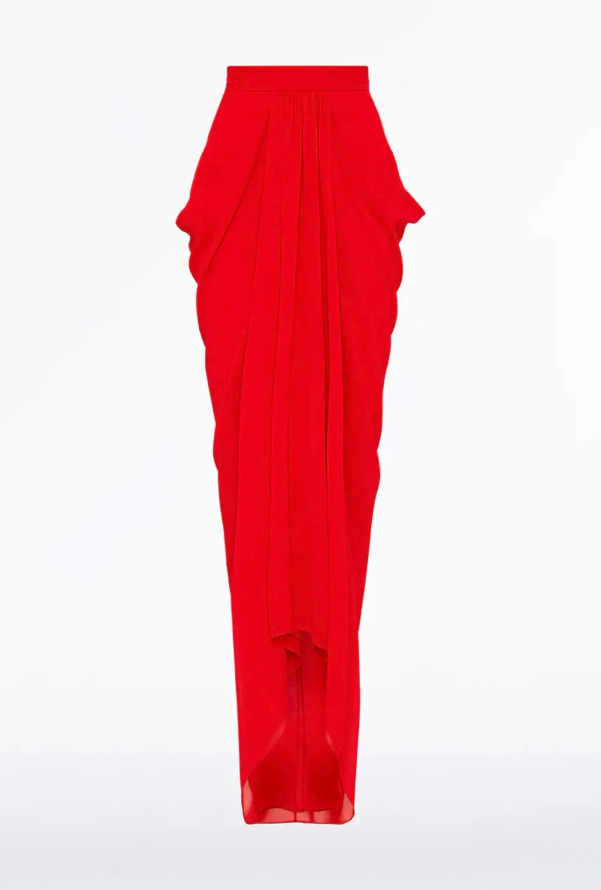Carla Zampatti Georgette Waterfall Maxi Skirt in Red Size XS / AU 6 photo 3