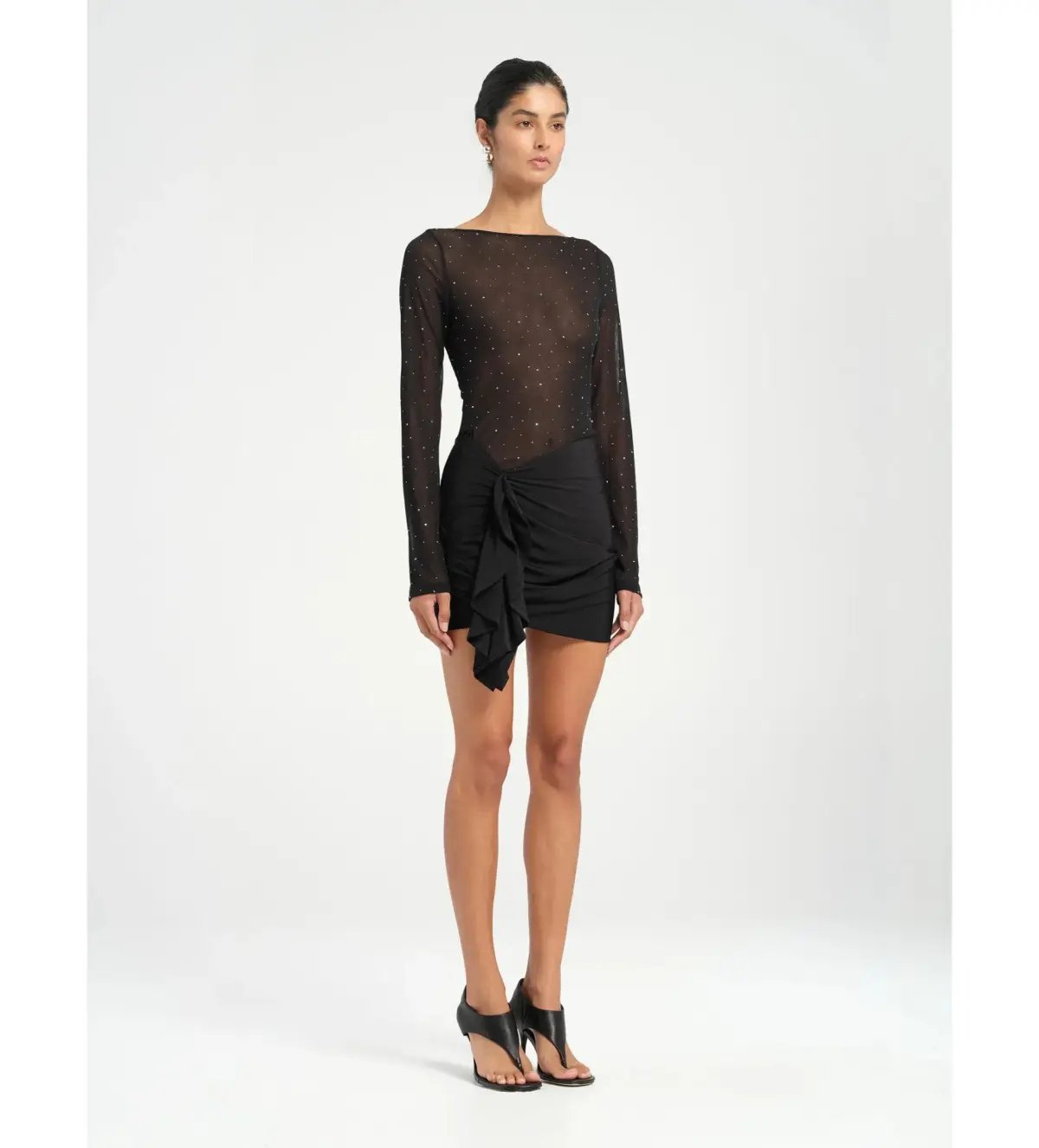 Benni Faris Mini Dress Black Size AU 8 photo 2