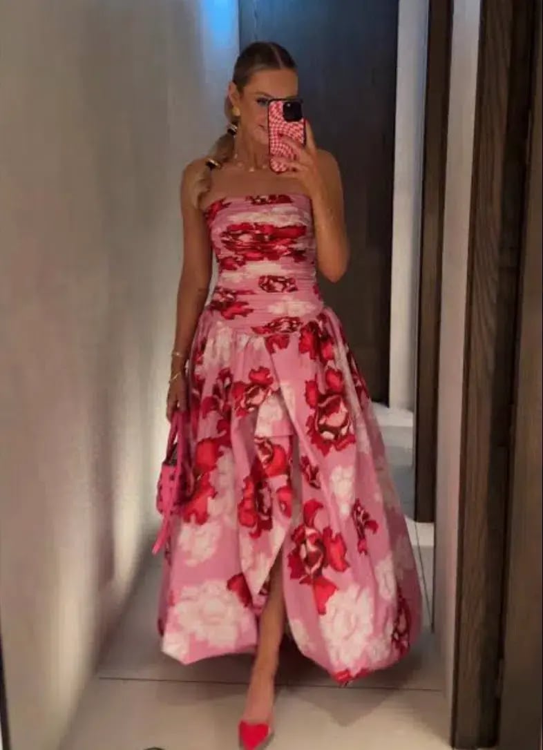 AJE Behold Maxi Dress in Pink Boldly Blooming Size 12 photo 5