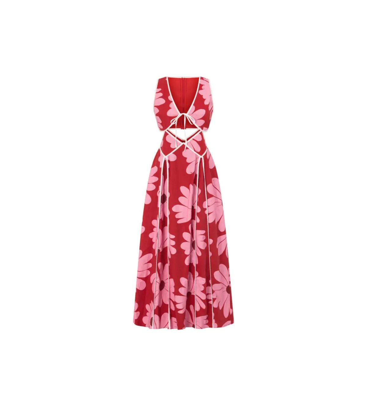 Sabo Calandra Dress Daisy Red Size 10 photo 2