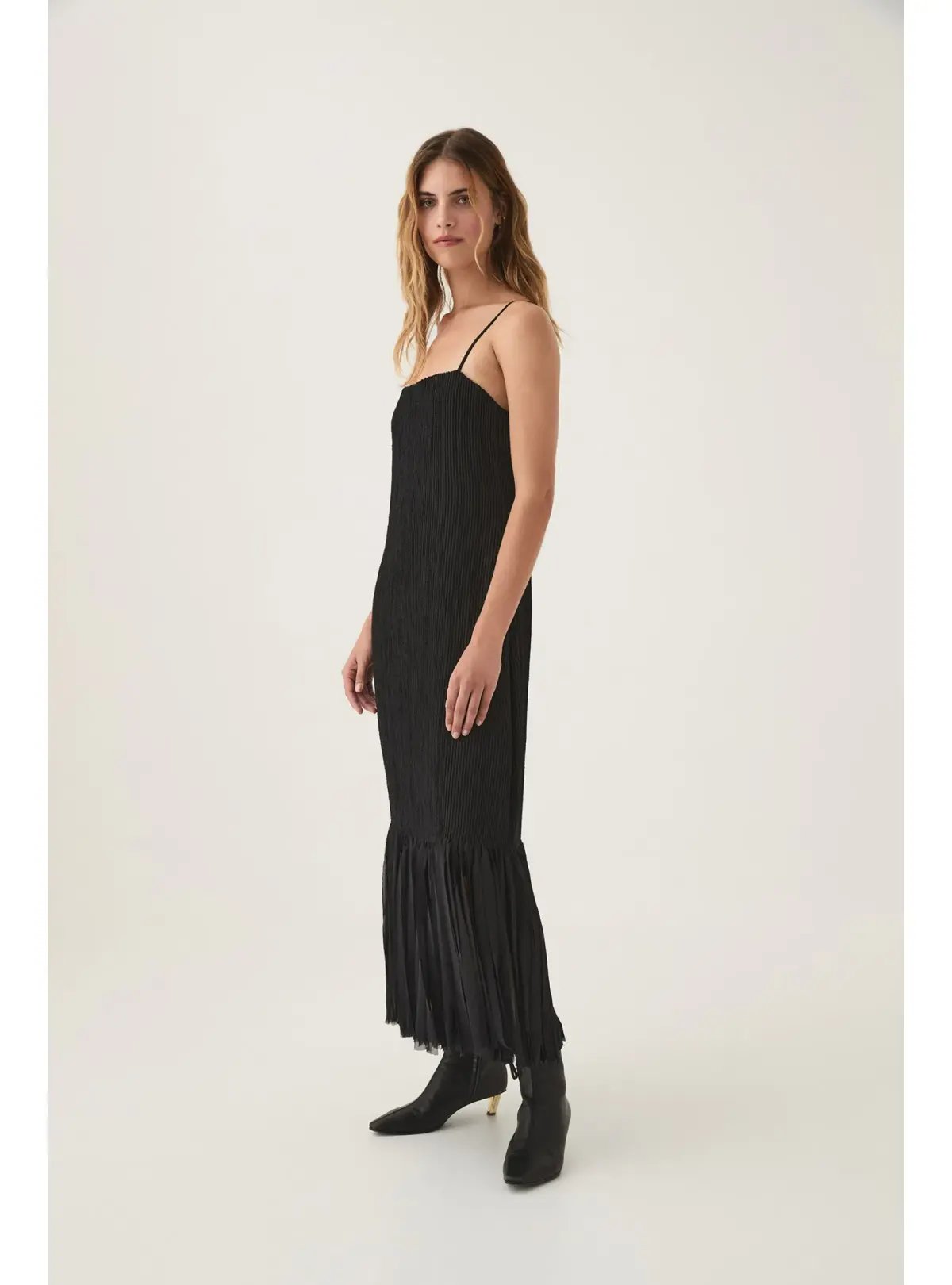 Aje Arris Fringed Maxi Dress in Black Size AU 14 photo 2