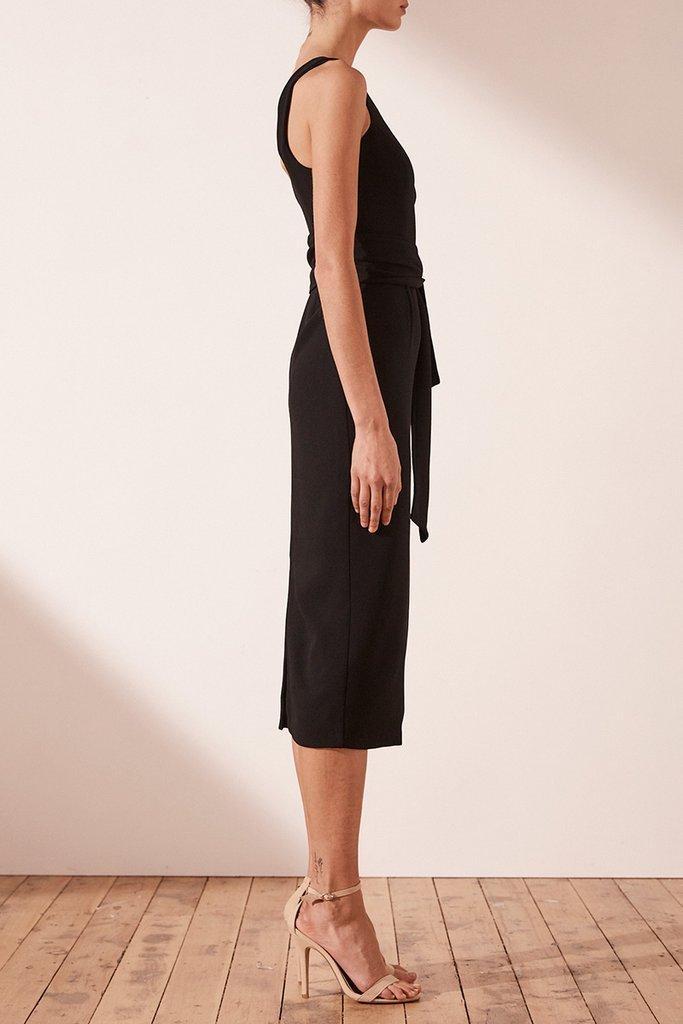 Shona Joy One Shoulder Black Dress Size 12 photo 2