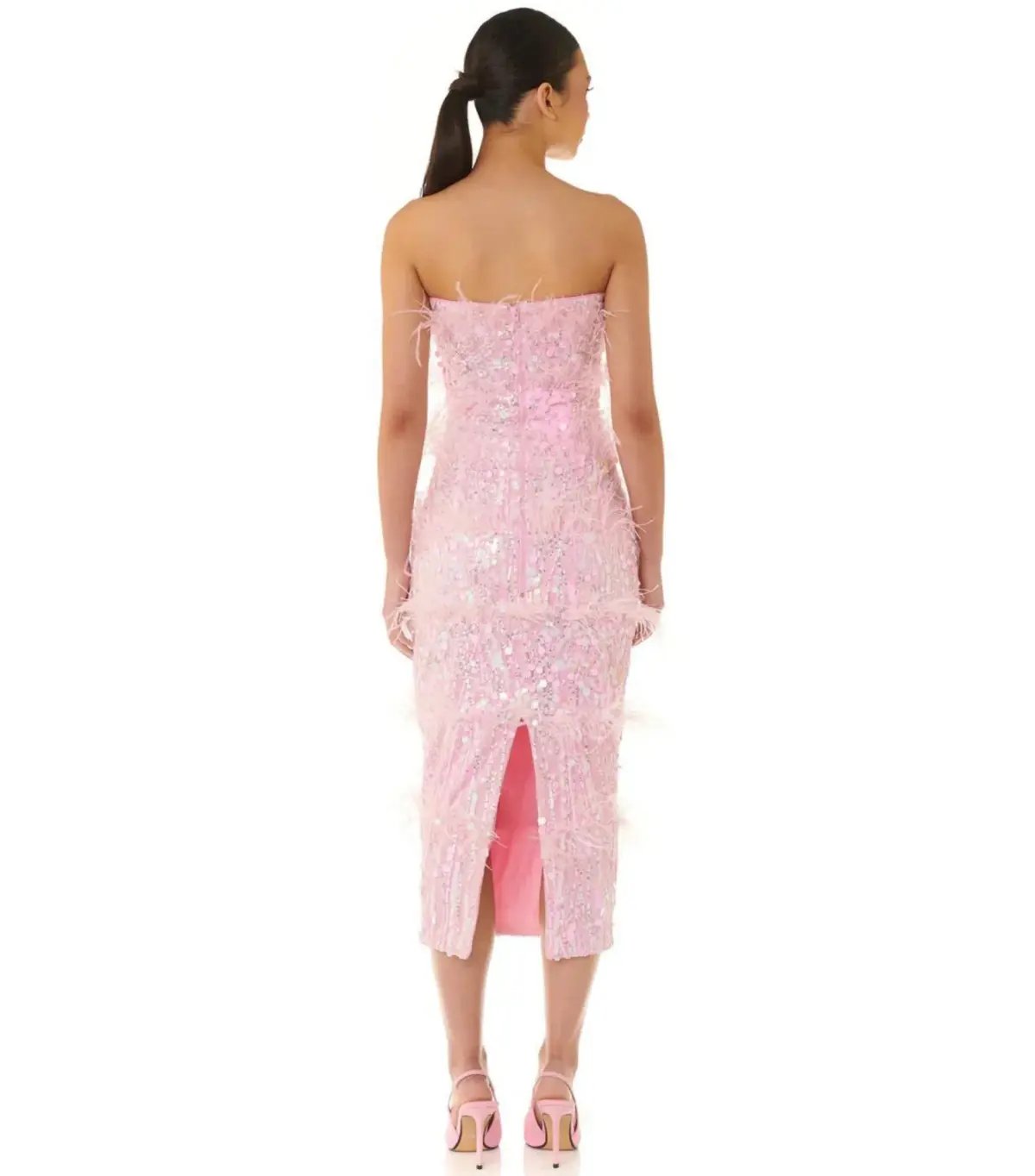 Eliya The Label Madelyn Midi Dress Pink Size XL / AU 14 photo 3