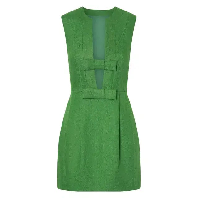 Oroton Bow Short Dress in Garden Garden Size 12 photo 4