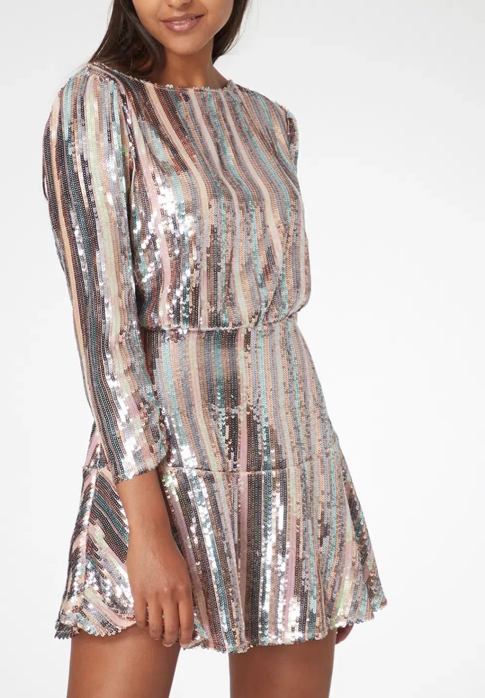 Rixo Kyla Sequin Mini Dress Multi Size 8 photo 3