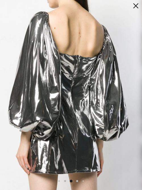 The Attico Silver Mini Dress photo 2
