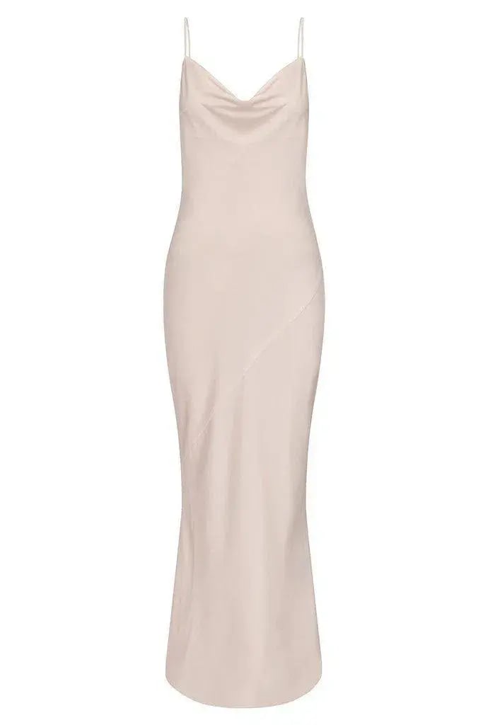 Shona Joy Luxe Bias Cowl Slip Dress Cream Size AU 8 photo 5