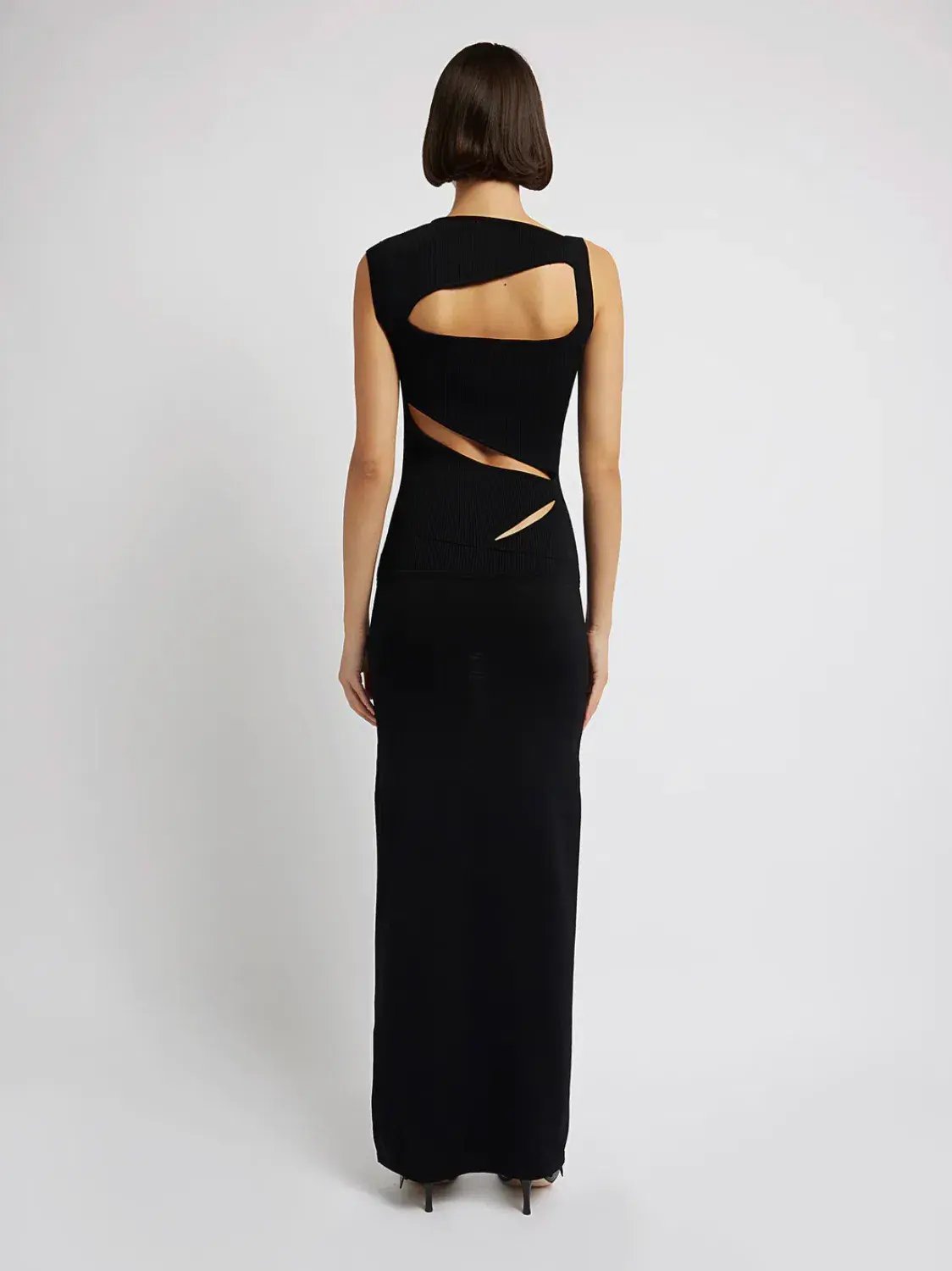 Christopher Esber Slashed Knit Dress in Black Size 8 photo 3