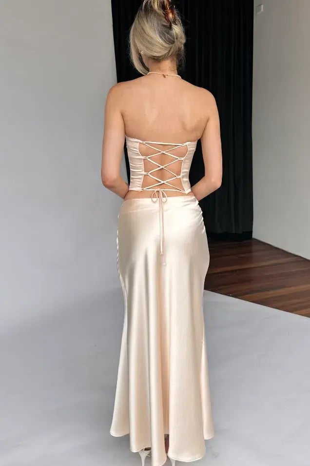 Arcina Ori Blair Bustier And Skirt Set Cream Size AU 10 photo 6