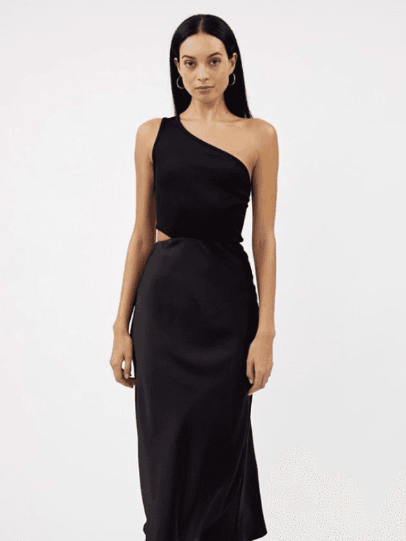 Christopher Esber Carmen Rib Bias Dress Black Size 6 photo 2
