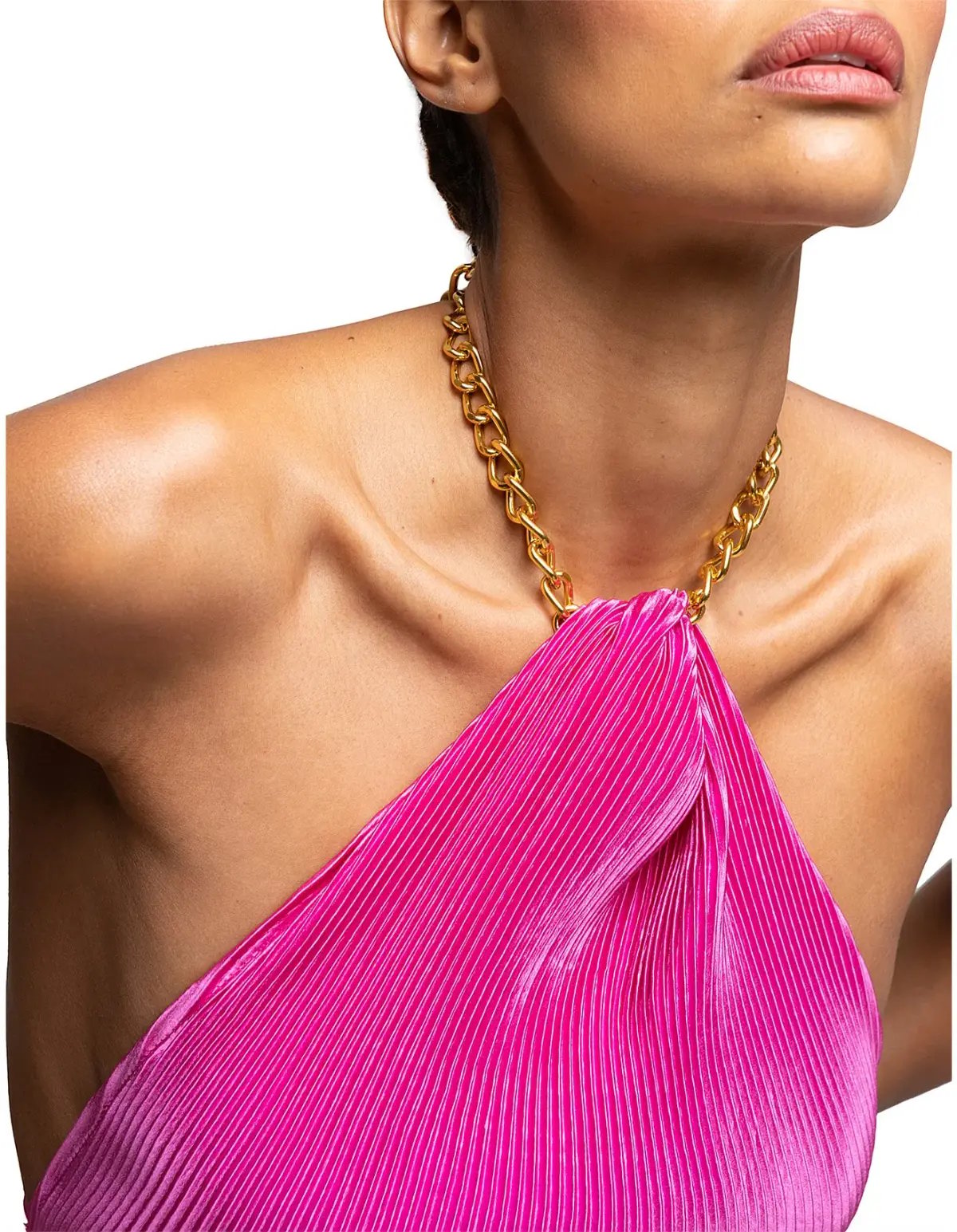 L'Idee Klum Chain Gown in Flamingo Pink Size 8 photo 5