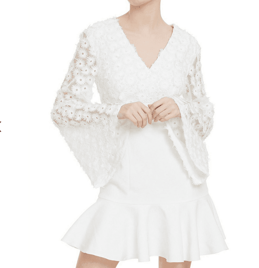 Keepsake Cross Your Mind Long Sleeve Mini Dress Size Medium photo 4