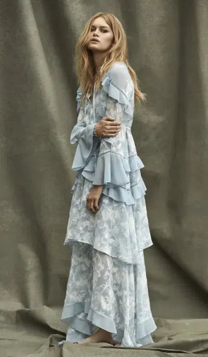 Morning Frost Maxi Dress in Bluebell photo 2