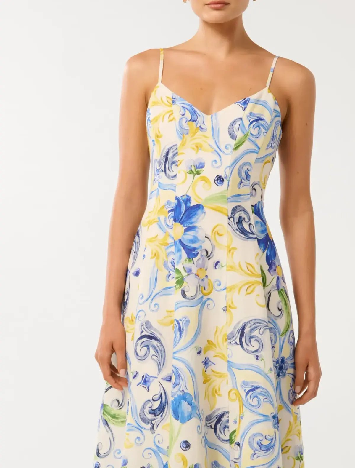 Forever New Chiara Printed Midi Dress Capri Tile Size 12 photo 4