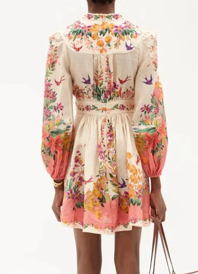 Zimmermann Tropicana Floral Mini Dress Print Size 2/ AU 12 photo 4
