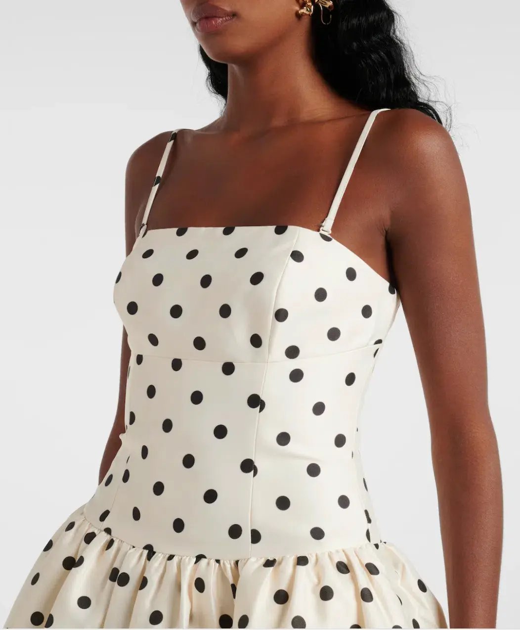 Self Portrait Polka-dot Taffetta Corset Dress Size 12 photo 2